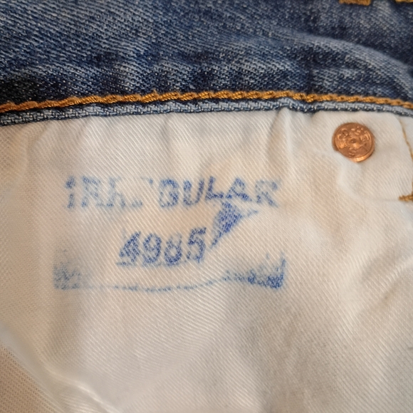 Levi's - 501 Classic Blue Denim Jeans -Size 34x30 - Picture 6 of 7